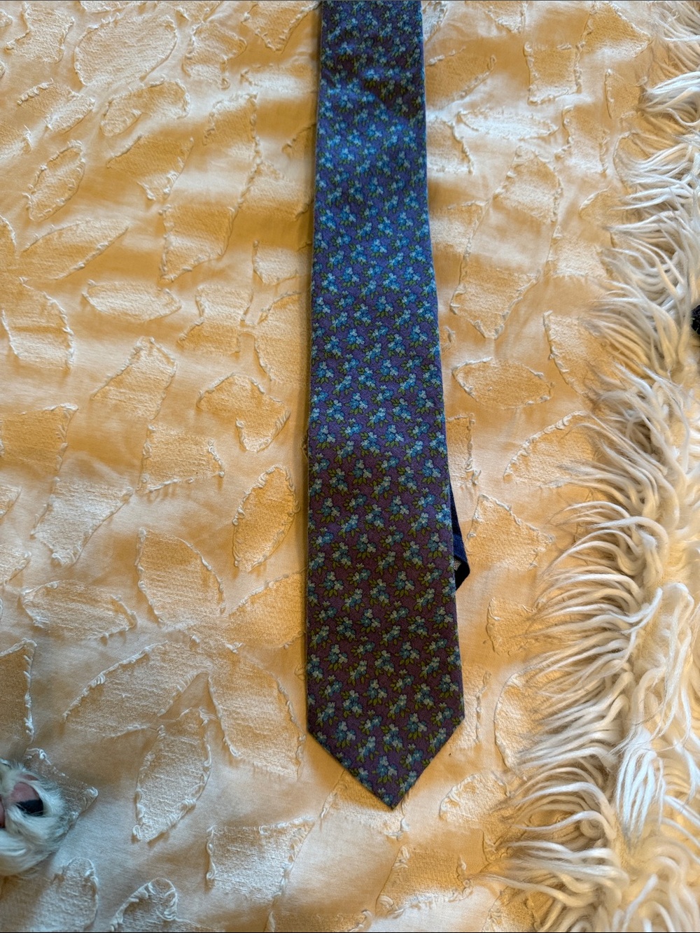 Men's Tommy Hilfinger Blue Floral Cotton Tie